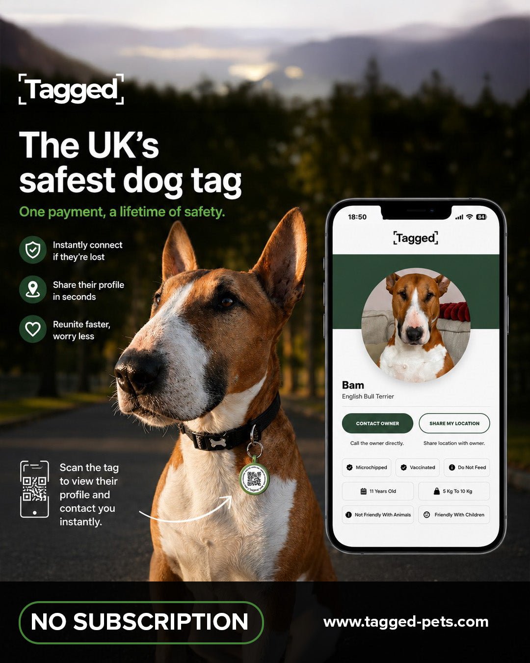 One Payment, All the Features: Affordable QR Code Pet Tags Without Subscription Fees - Tagged Pets