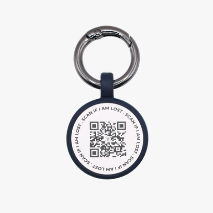 Smart QR Dog Tag - Dark Blue - Tagged Pets. Scan QR Code for GPS alerts & unlimited contact information.