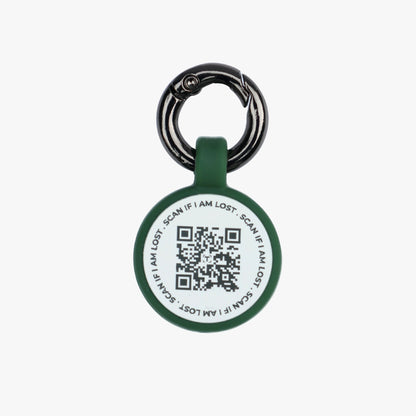 No Subscription QR Code Dog Tag - Dark Blue - Tagged Pets. Silicone QR Code tag, durable and waterproof.